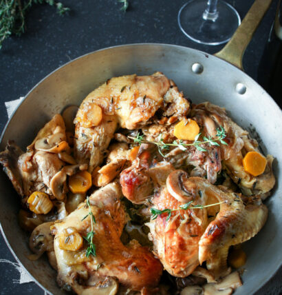 Poulet de Janzé façon chasseur