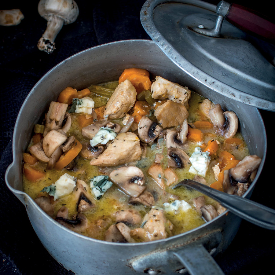 Blanquette de poulet de Janzé au bleu