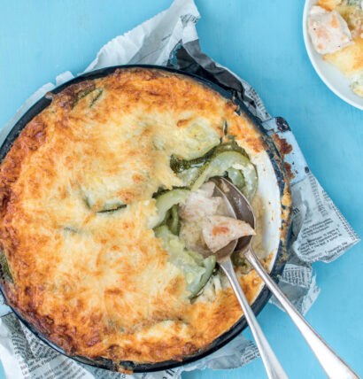 Gratin de courgettes au poulet de Janzé