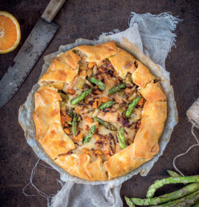 Tarte rustique au poulet de Janzé et ses petites légumes