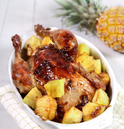 Poulet de Janzé à l’ananas et au Rhum